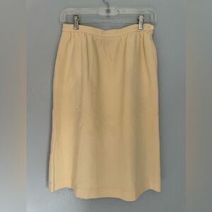 VTG Haberdashery Collection by Personal Skirt Womens 8 Ivory Wool Blend